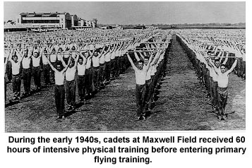 Cadets in physical training