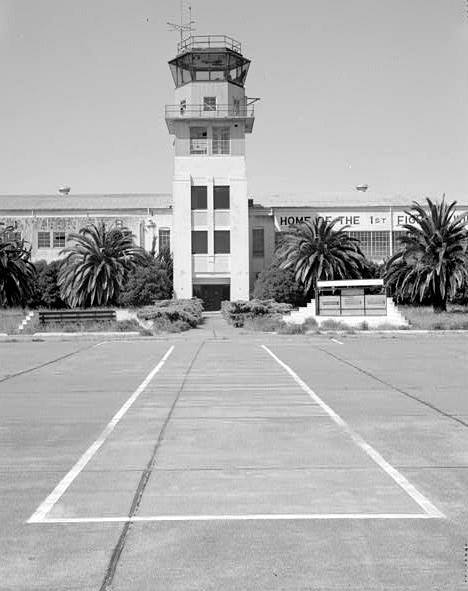  CONTROL TOWER AND RED CARPET, PAINTED ON CONCRETE APRON.