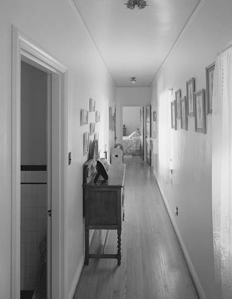  LOOKING WEST DOWN BEDROOM HALL, SOUTH WING