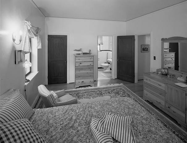 MASTER BEDROOM AND BATH, LOOKING EAST