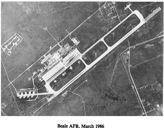 Historic Aerial Photo of Beale Air Force Base 1986