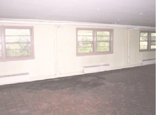 Mess hall in building L-1.  View to SouthWest.