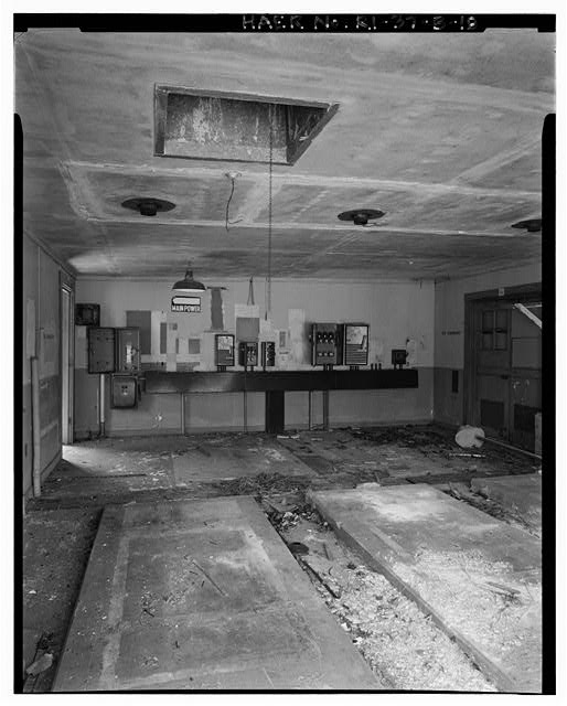 Control Area, Frequency Changer and Generator Building, interior view of remaining control panels VIEW WEST