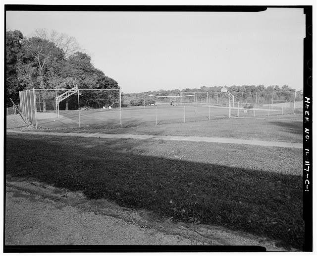 BASKETBALL COURT, LOOKING WEST