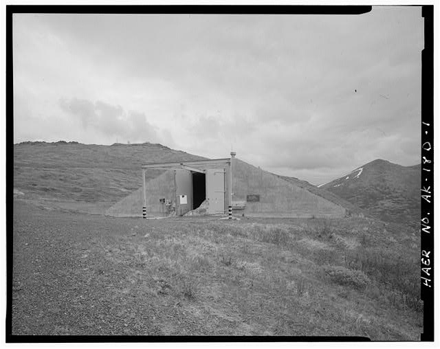 Nike Missile Site Summit, Alaska HIGH EXPLOSIVES MAGAZINE LOCATED BETWEEN THE BATTERY CONTROL AND LAUNCH AREAS.