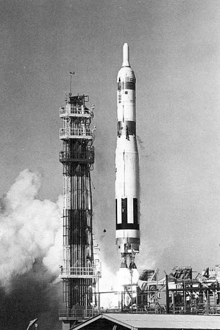 Titan I test missile launching from Cape Canaveral in 1960